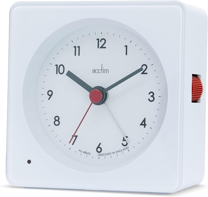 Acctim Barber Analogue Alarm Clock Smartlite® Crescendo Easy Set Alarm