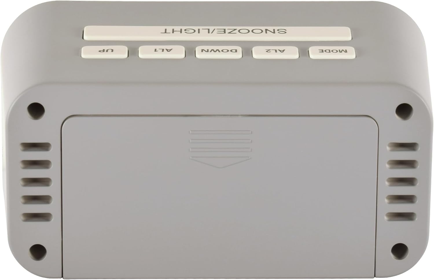 Acctim Alta Retro Digital Alarm Clock Crescendo Alarm Date & Temperature Display Owl Grey