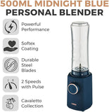 Tower Cavaletto Personal Blender with Tritan Smoothie Bottle, 2 Speeds, 500ml, 300W | T12060MNB