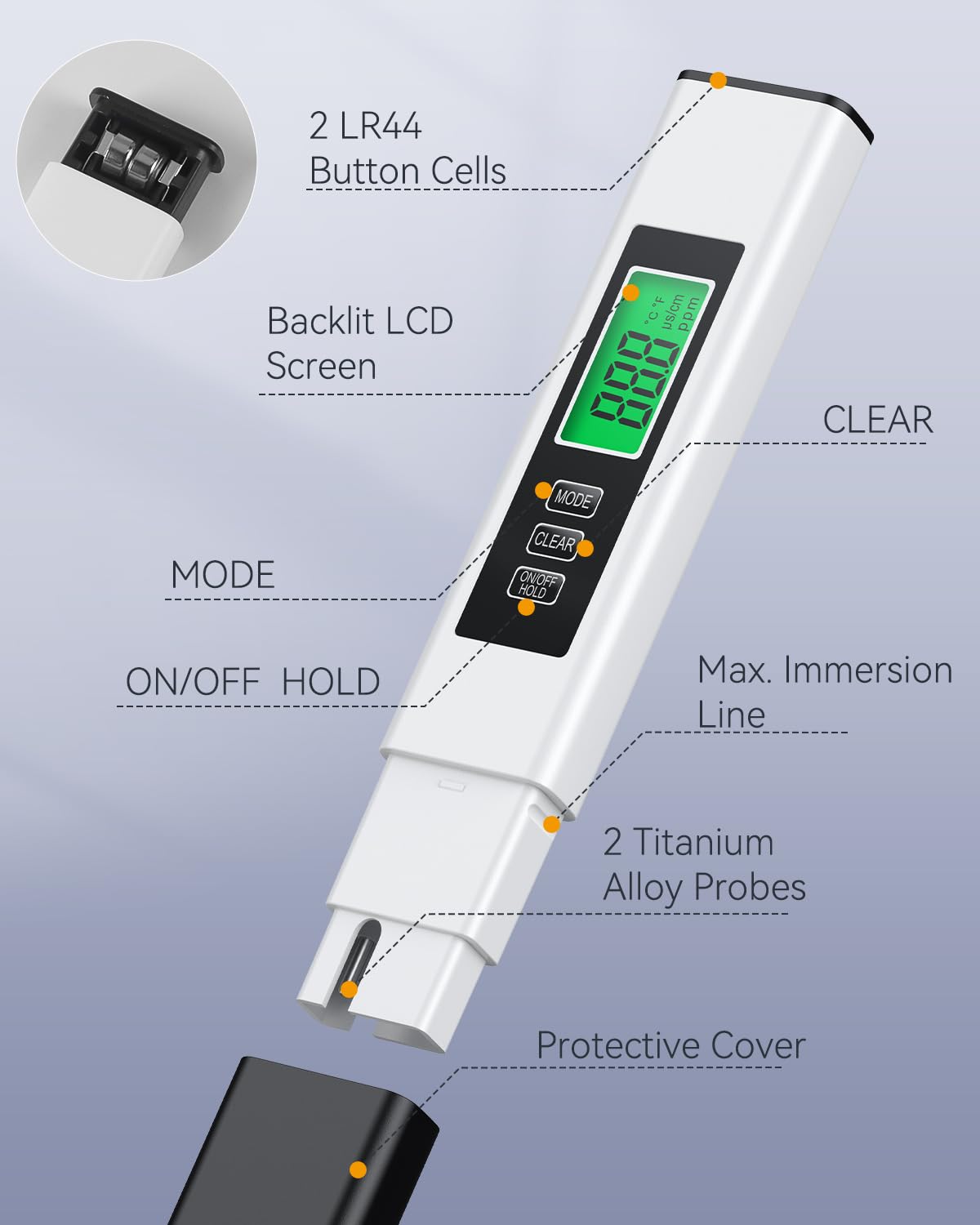 Pawfly 3 in 1 TDS Meter Digital Water Tester