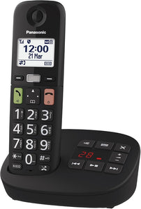 Panasonic Big Button Cordless Phone, Single Handset | KX-TGU130EB