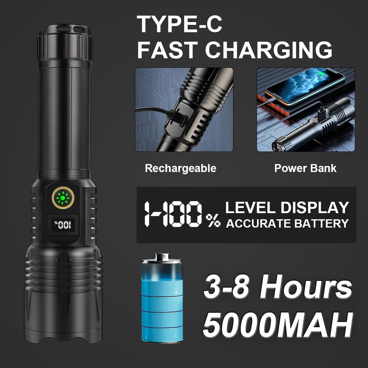 Multifunctional Rechargeable Flashlight - W501