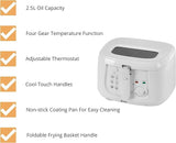 Swan 2.5 Litre Deep Fat Fryer with Viewing Window, Easy Clean, Adjustable temperature control, 1800 W, White | SD6080N