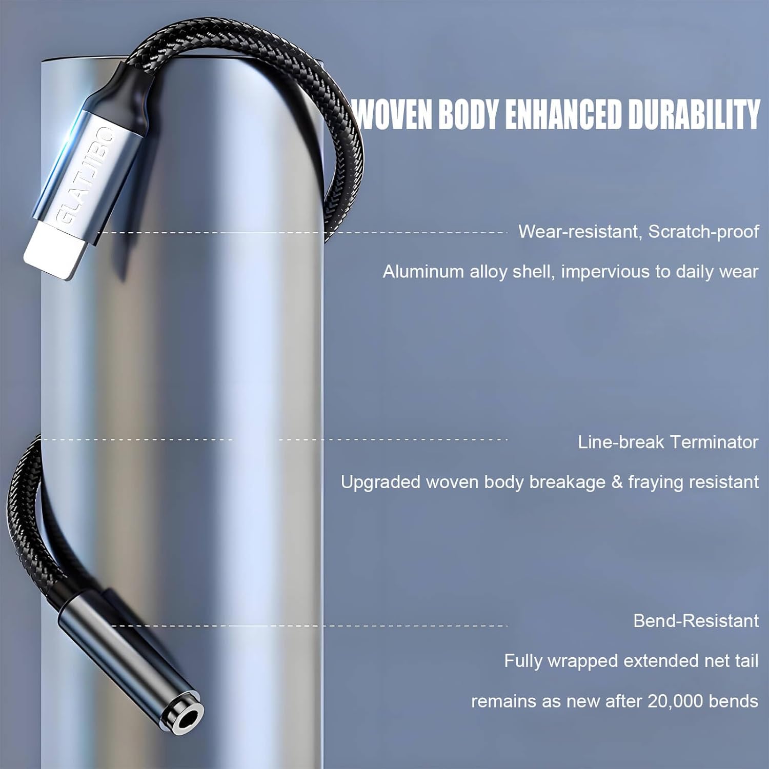 GlatJiBo Headphone Jack Adapter for iPhone.