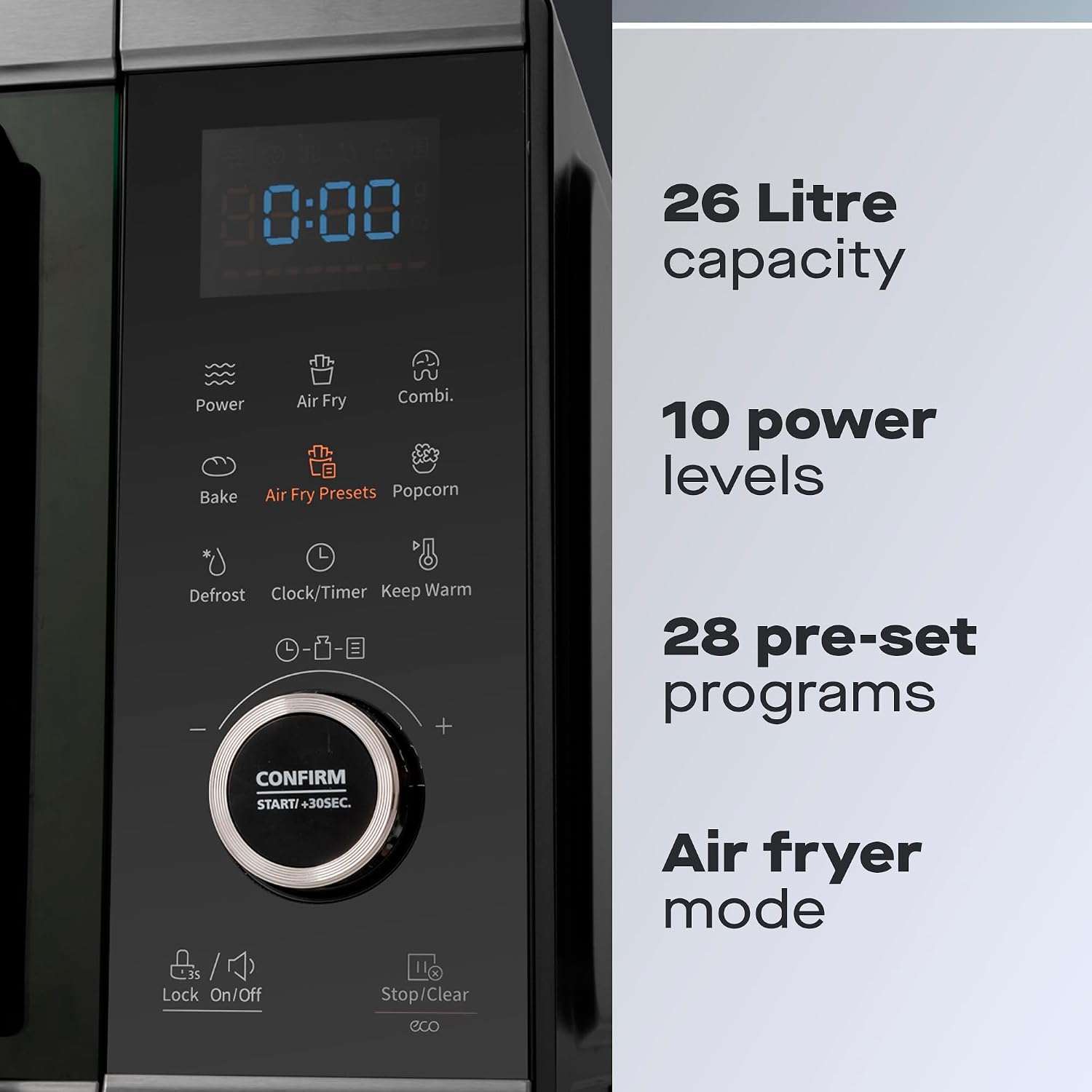 Daewoo Actuate 26L 5-in-1 Air Fryer Microwave Oven