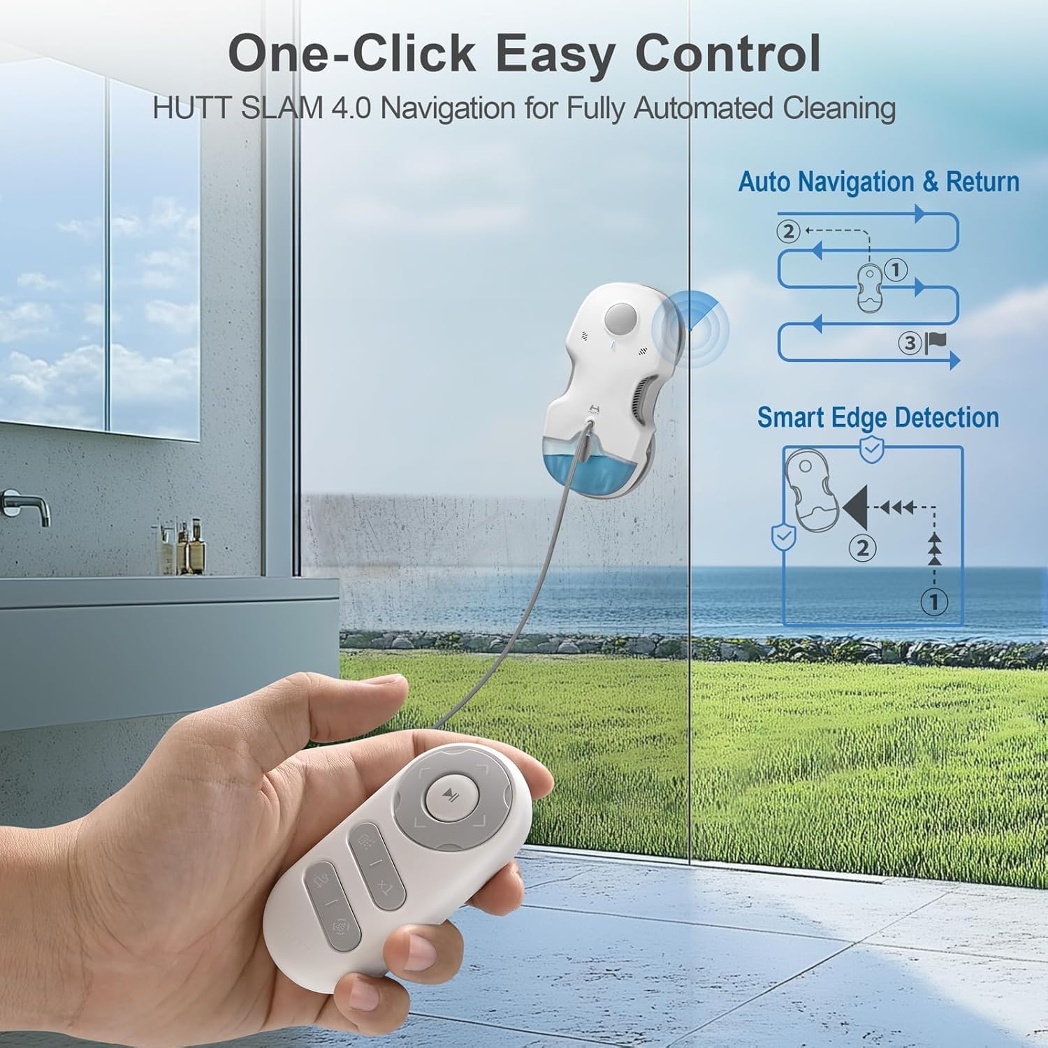 Hutt DDC56 Window Cleaning Robot with Ultrasonic Spraying and Intelligent Navigation