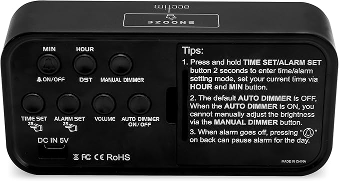Acctim Silas LED Wireless Alarm Clock