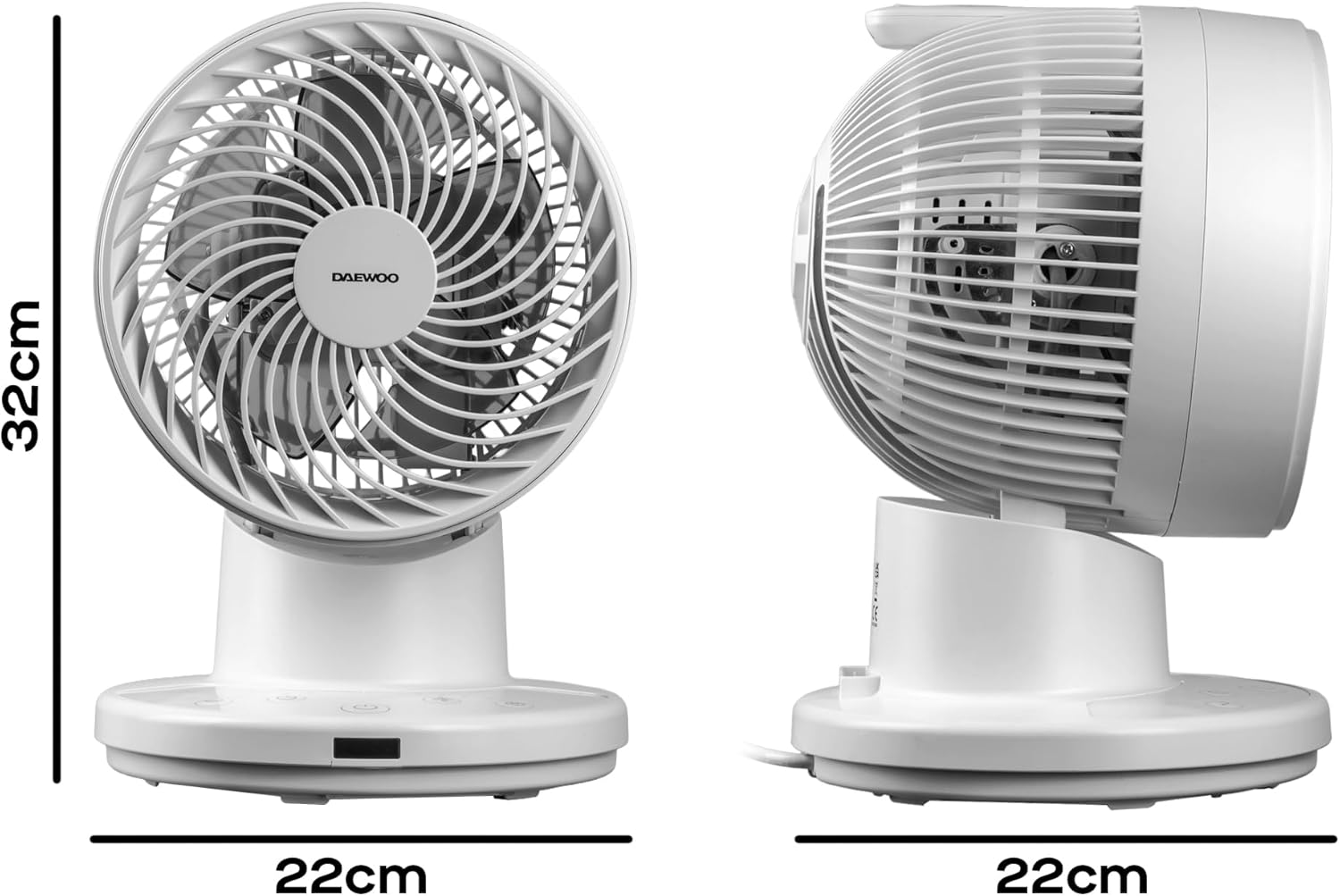 Daewoo 8” Desktop Air Circulator Fan – COL1638