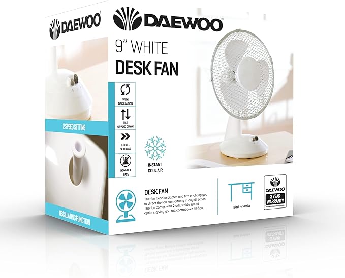Daewoo 9-Inch Table Fan - COL1062