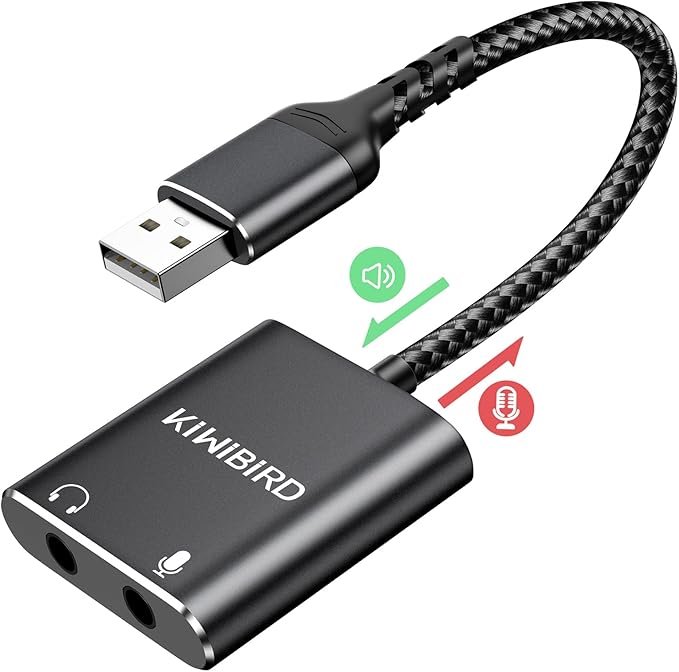 KiWiBiRD USB to 3.5mm Audio Adapter