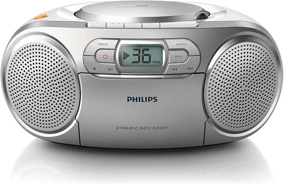 Philips Portable Stereo CD Radio FM Cassette player Mains battery | AZ127