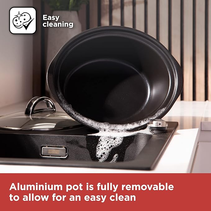 BLACK+DECKER 6.5L Digital Sear & Stew Slow Cooker, Stainless Steel | BXSC16045GB