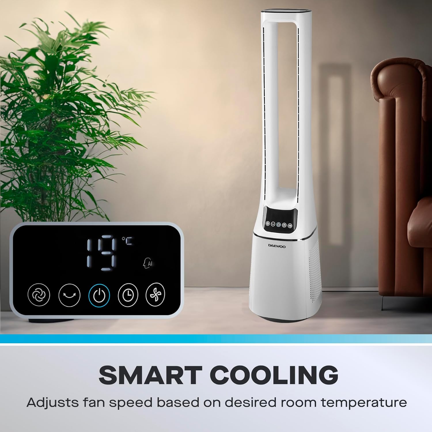 Daewoo 2-in-1 Bladeless Cooling Fan & Air Purifier