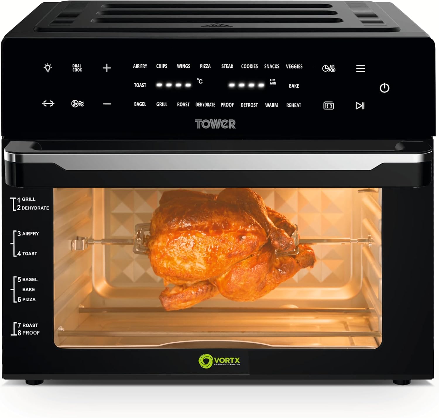 Tower Vortx 30L Air Fryer Oven Black Digital
