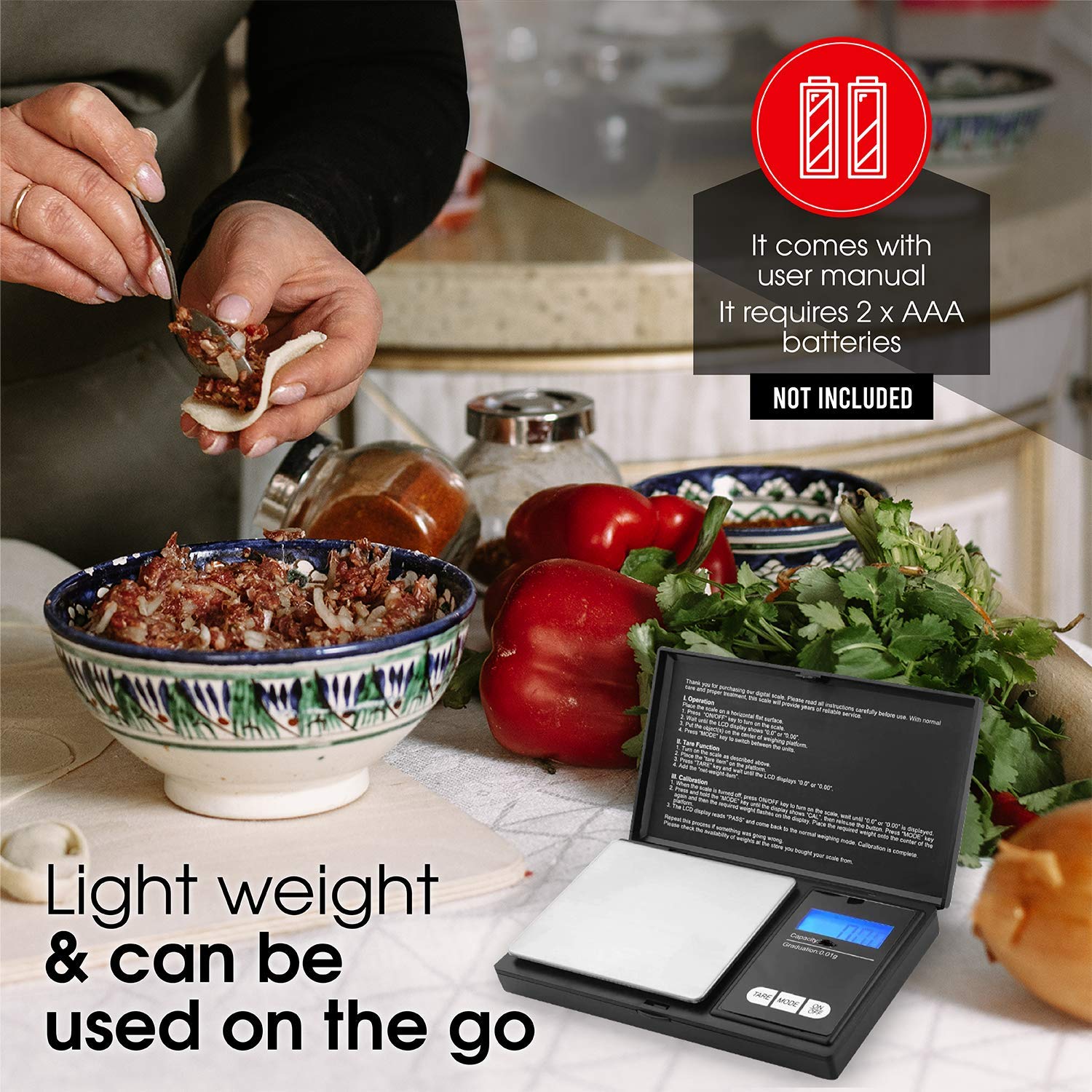 New Horizon Digital Pocket Scales 0.01g x 500g
