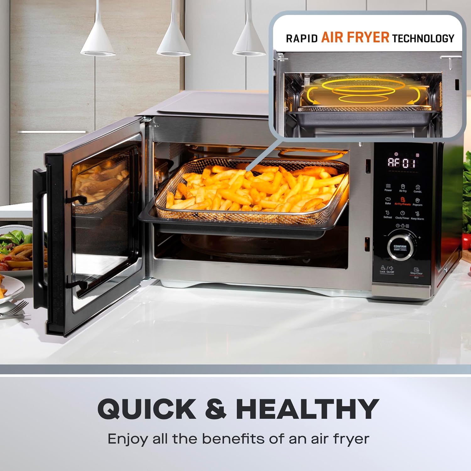 Daewoo Actuate 26L 5-in-1 Air Fryer Microwave Oven