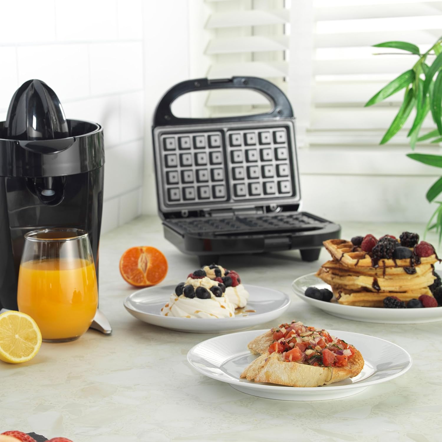 Progress EK5852P Mellow 2-Slice Waffle Maker - Blue