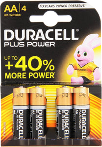 Duracell MN2400 Plus Power Alkaline AAA Size | Pack of 4