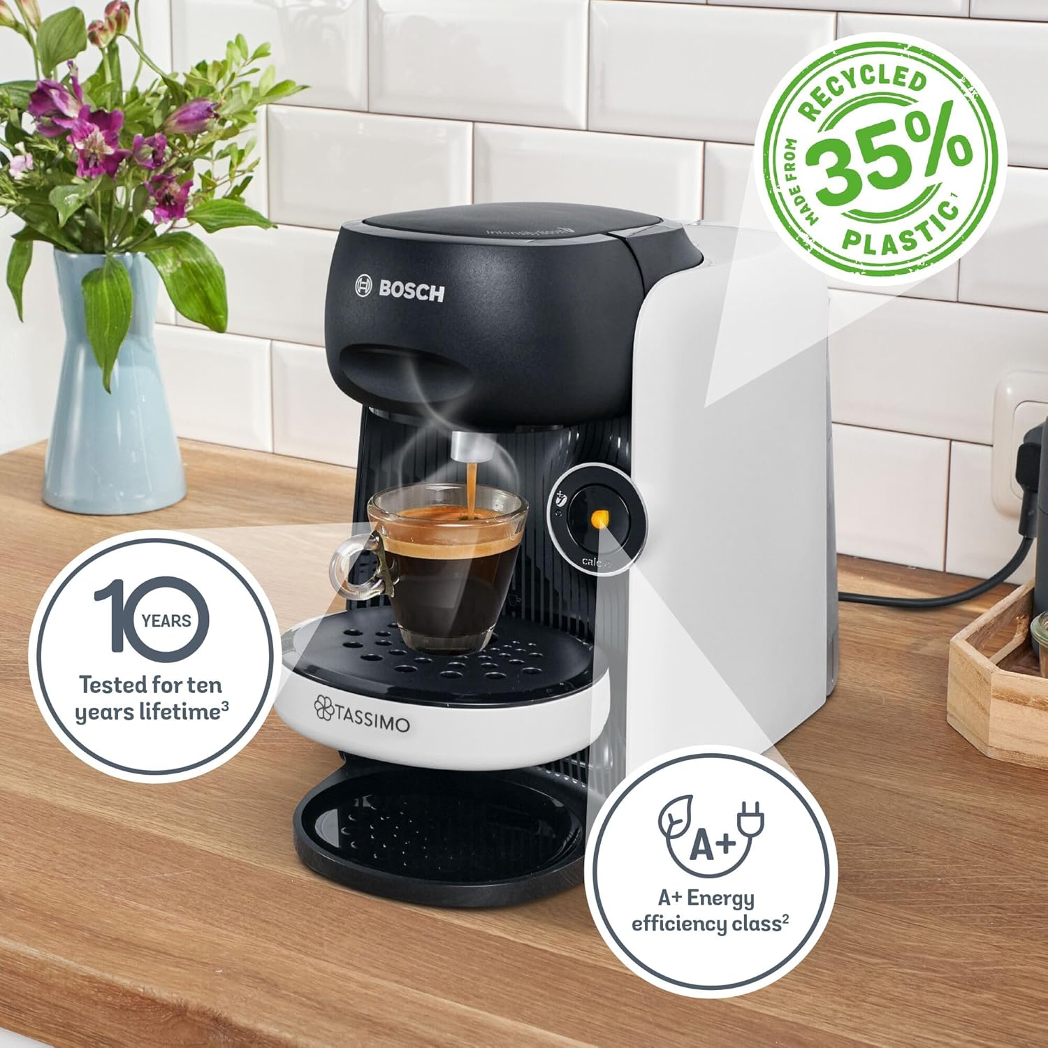 Tassimo by Bosch Finesse Friendly Pod Coffee Machine - White