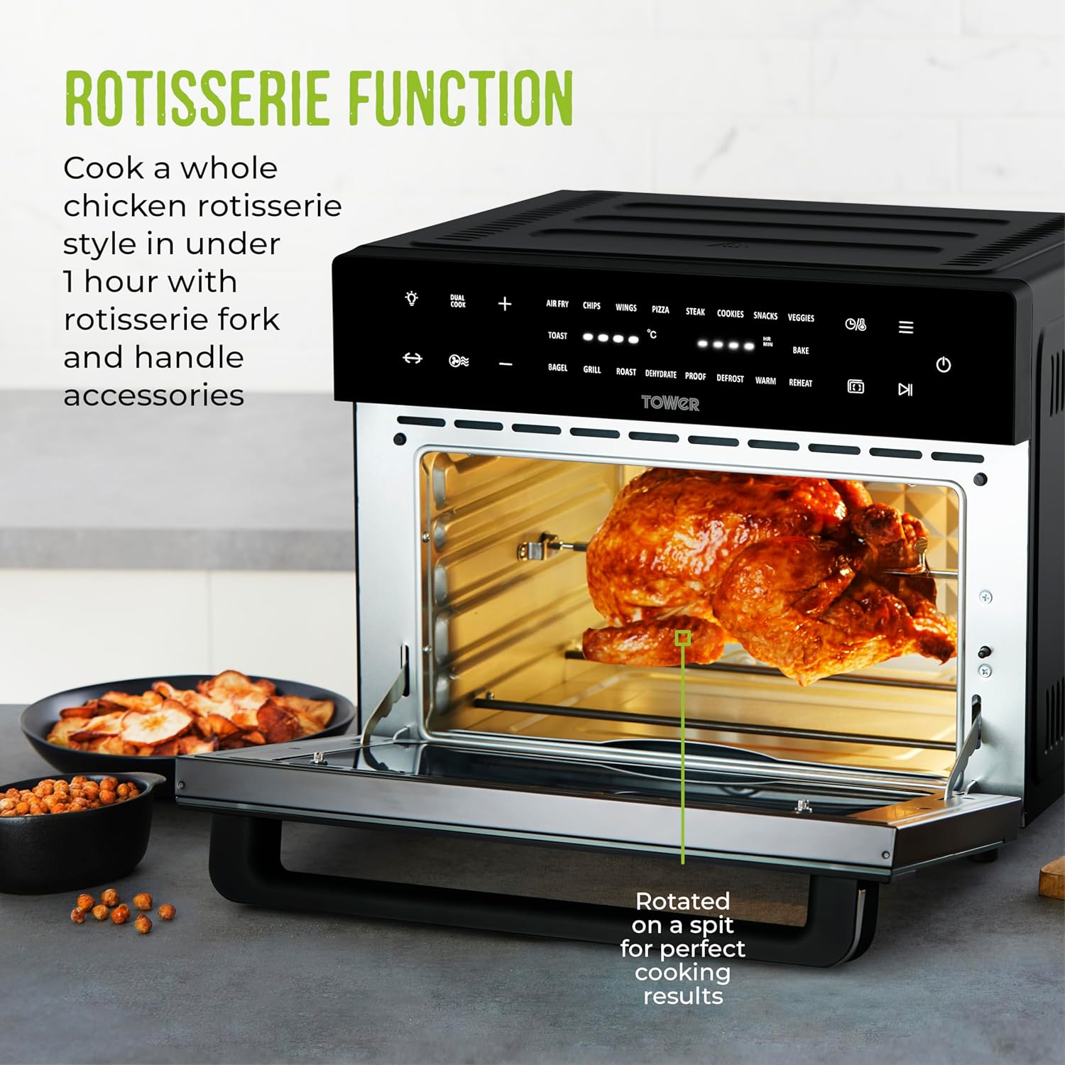 Tower Vortx 30L Air Fryer Oven Black Digital