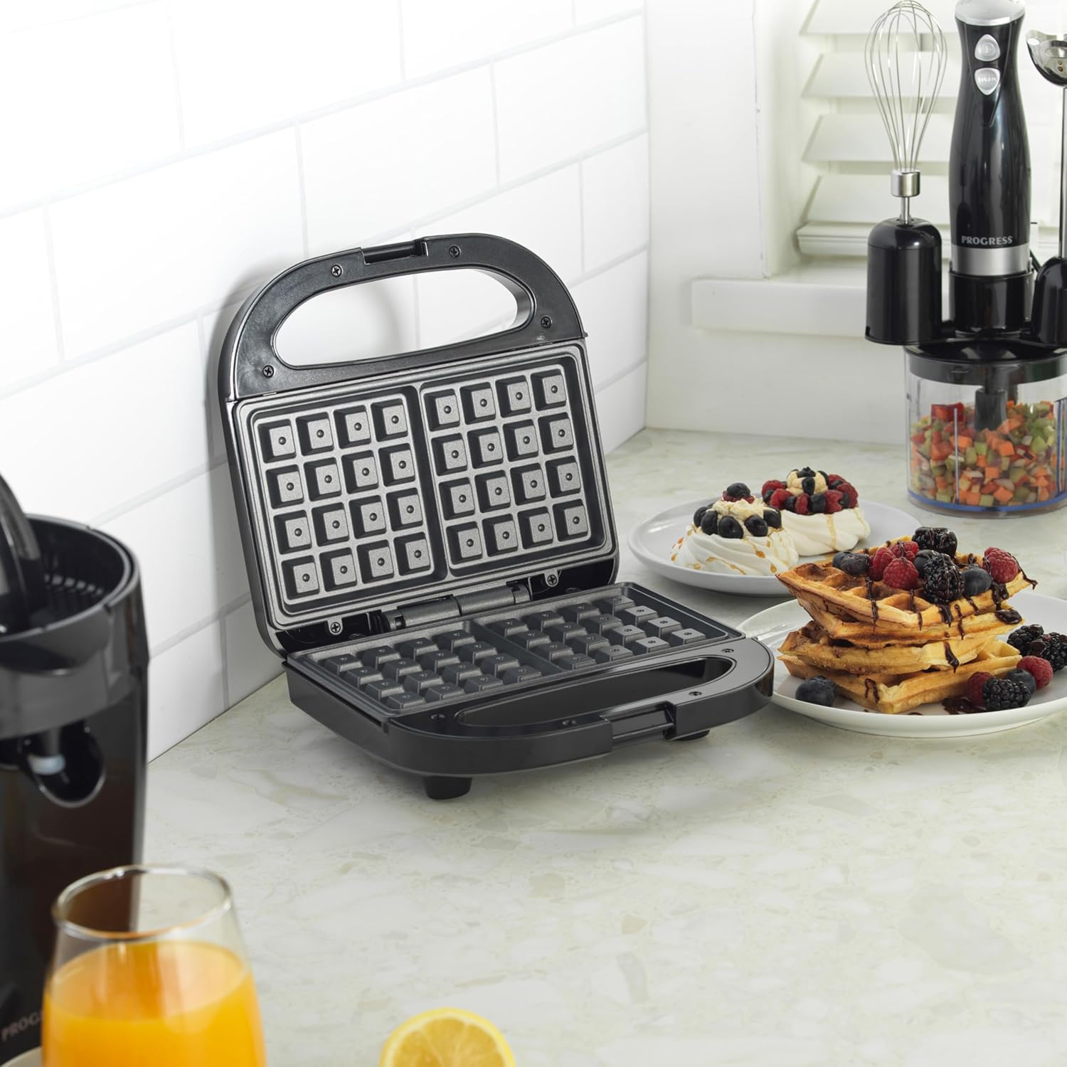 Progress EK5852P Mellow 2-Slice Waffle Maker - Blue
