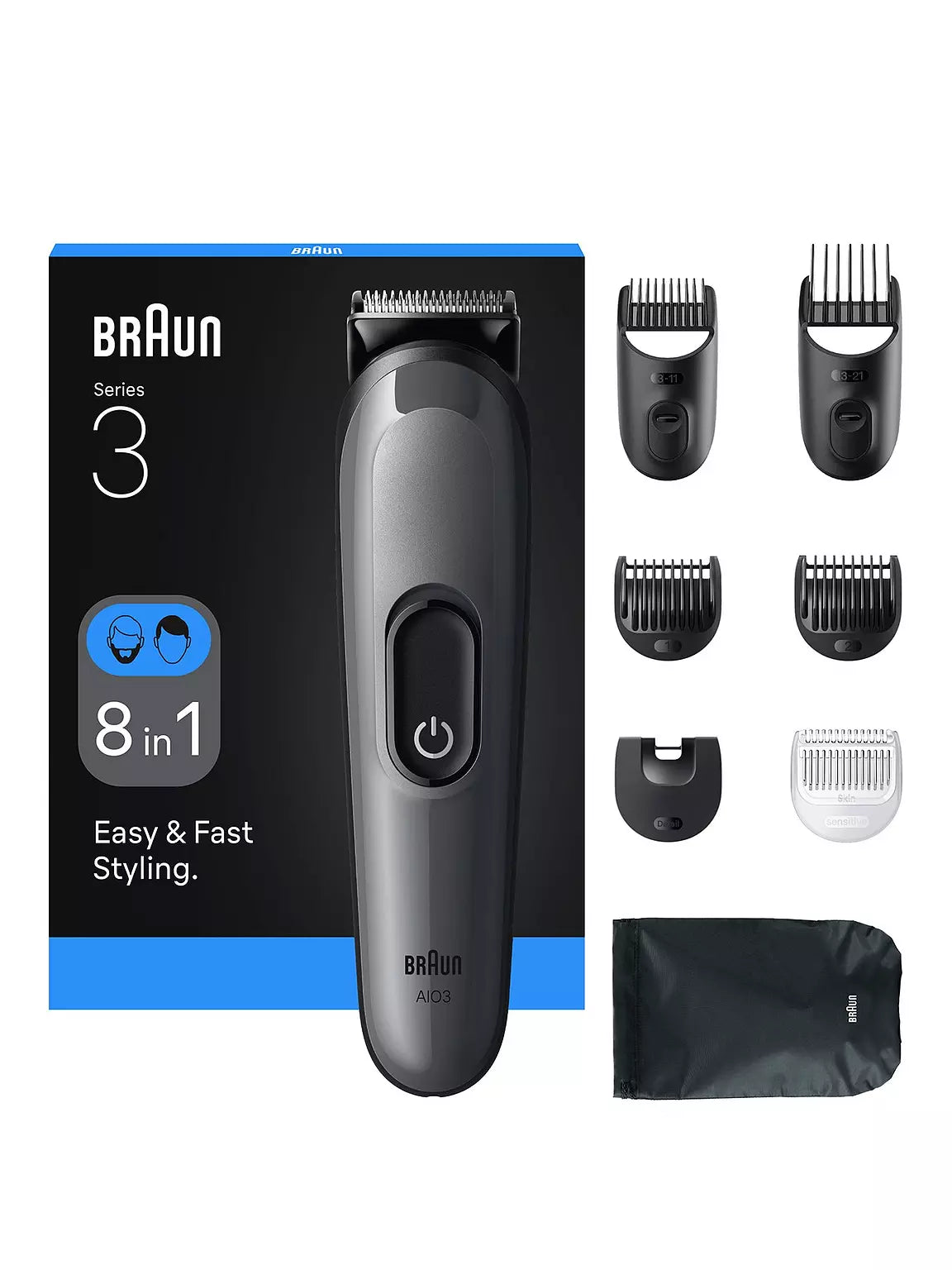 Braun All-in-One Series 3 AIO3540 8-in-1 Grooming Kit