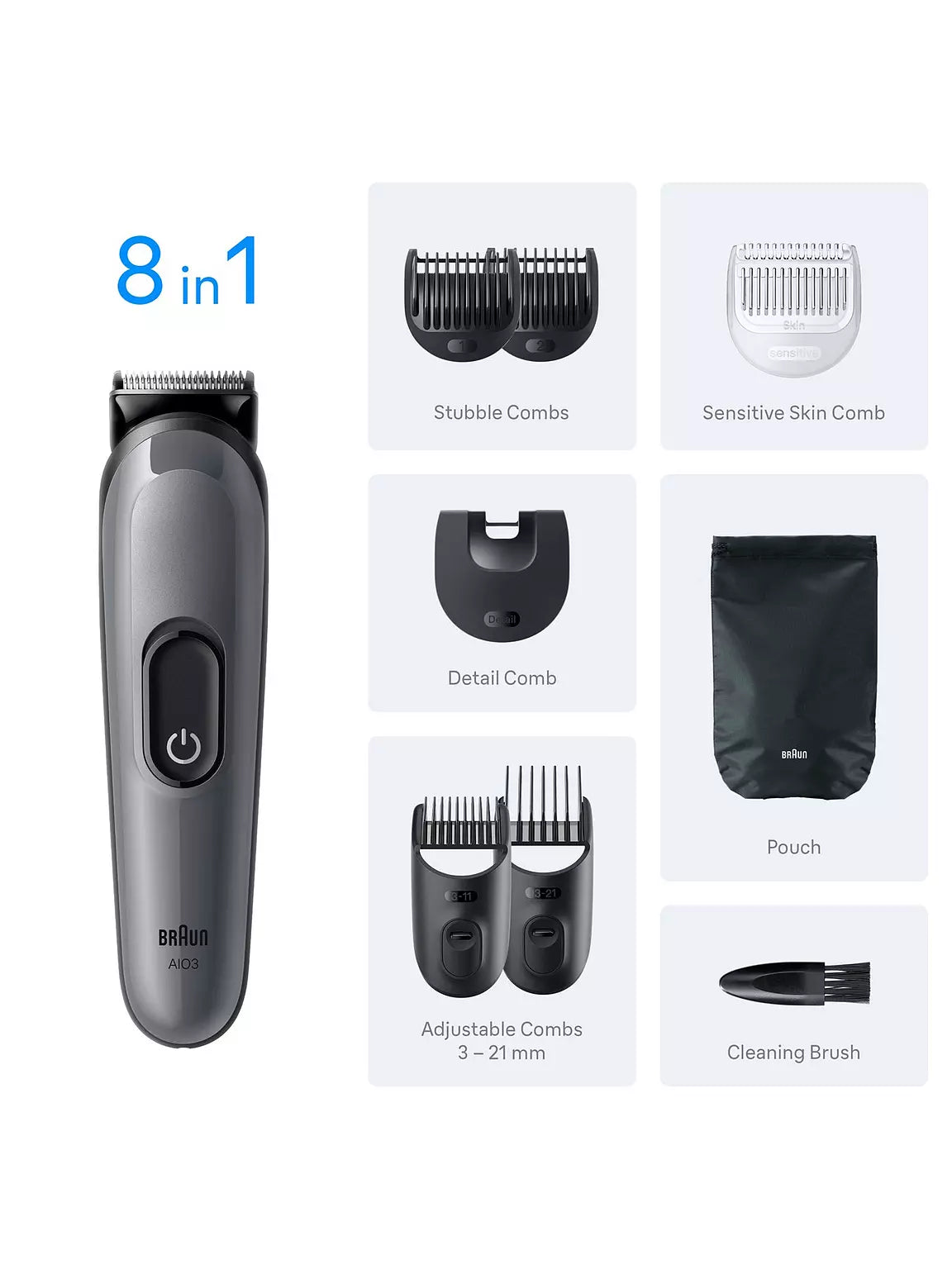 Braun All-in-One Series 3 AIO3540 8-in-1 Grooming Kit