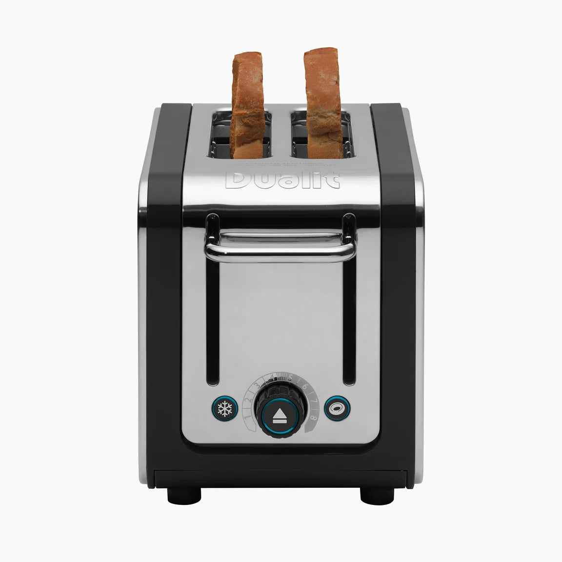 Dualit Architect 2 Slice Toaster Black Body & Stainless Steel Panels - 26525