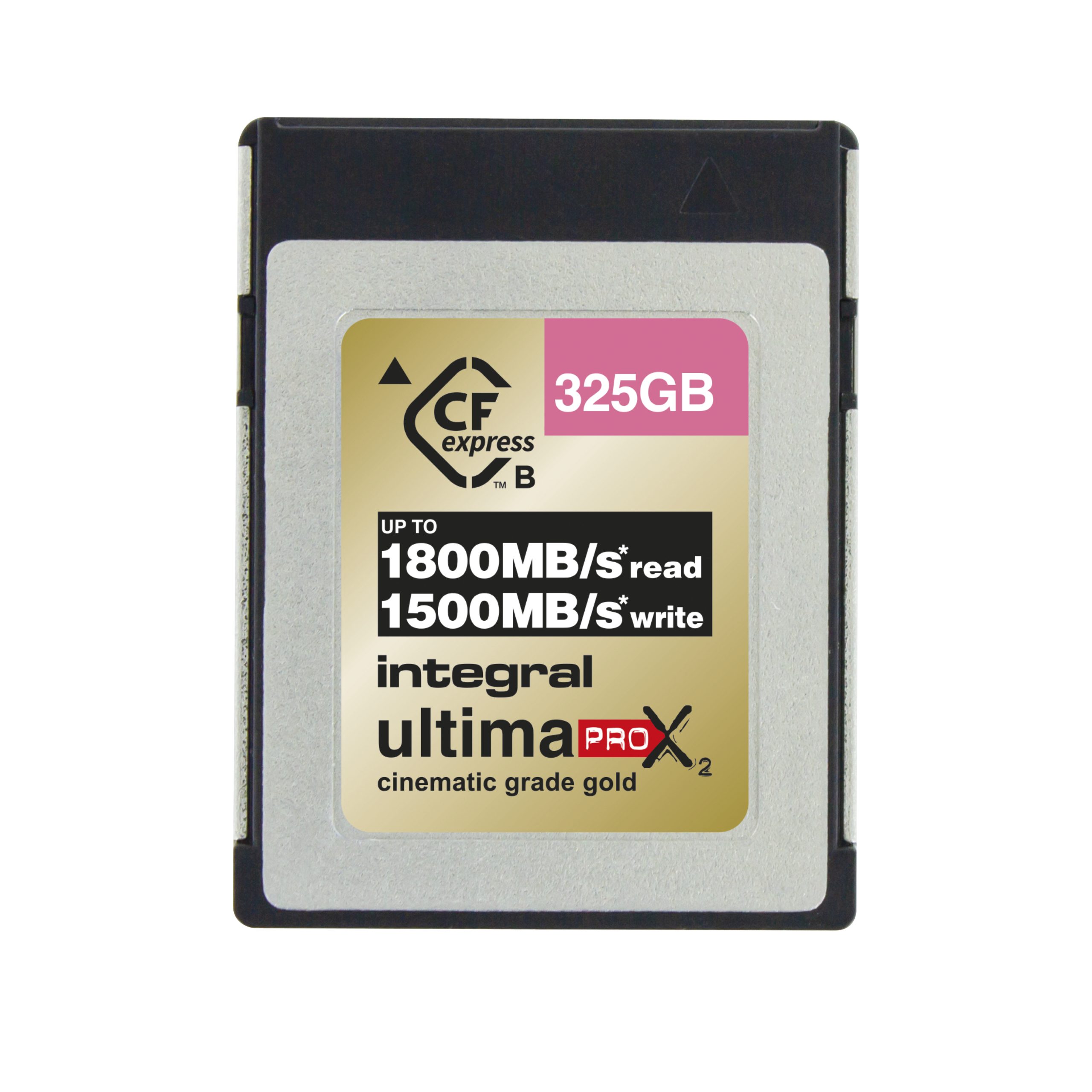 Tarjeta integral UltimaPro CFexpress Cinematic Gold Tipo B 2.0 de 325 GB X2 | INCFE325G1800/1500/S1500