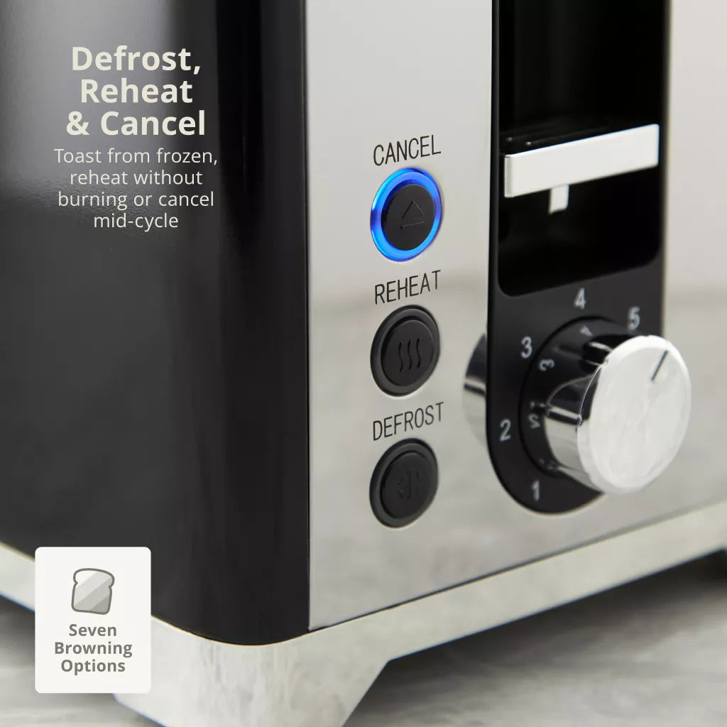 Swan Solace 2 Slice Stainless Steel Toaster