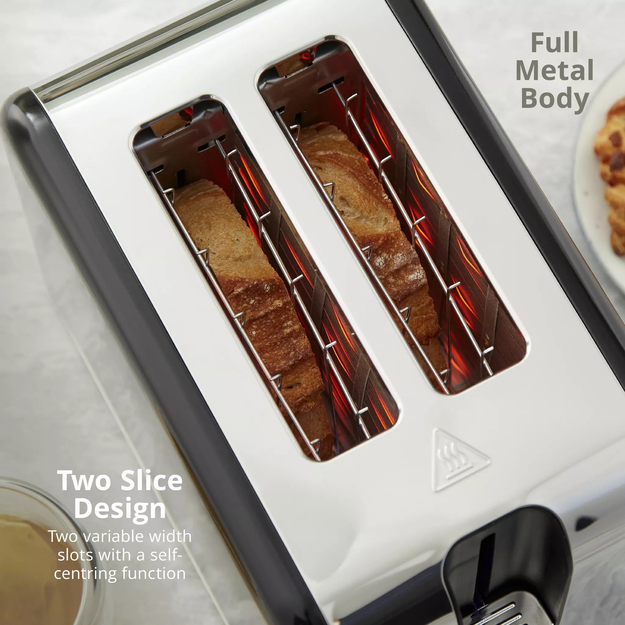 Swan Solace 2 Slice Stainless Steel Toaster