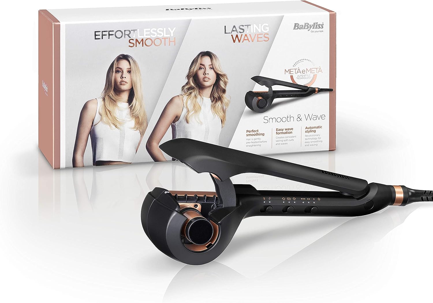 BaByliss Smooth and Wave Hair Styler | Black - 2662U