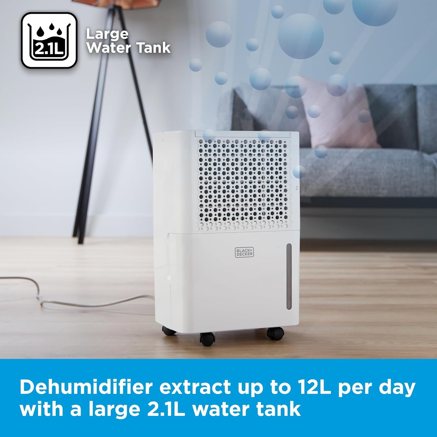 Black+Decker 12L Per Day Smart Dehumidifier & Ionizer - BXEH60016GB