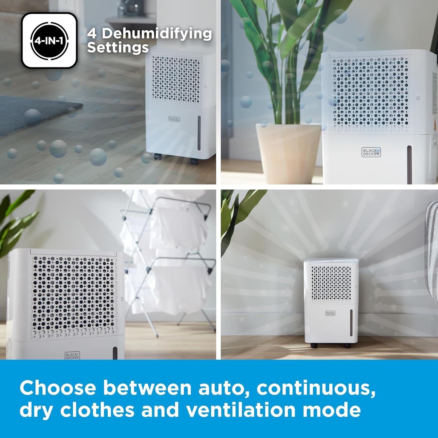 Black+Decker 12L Per Day Smart Dehumidifier & Ionizer - BXEH60016GB