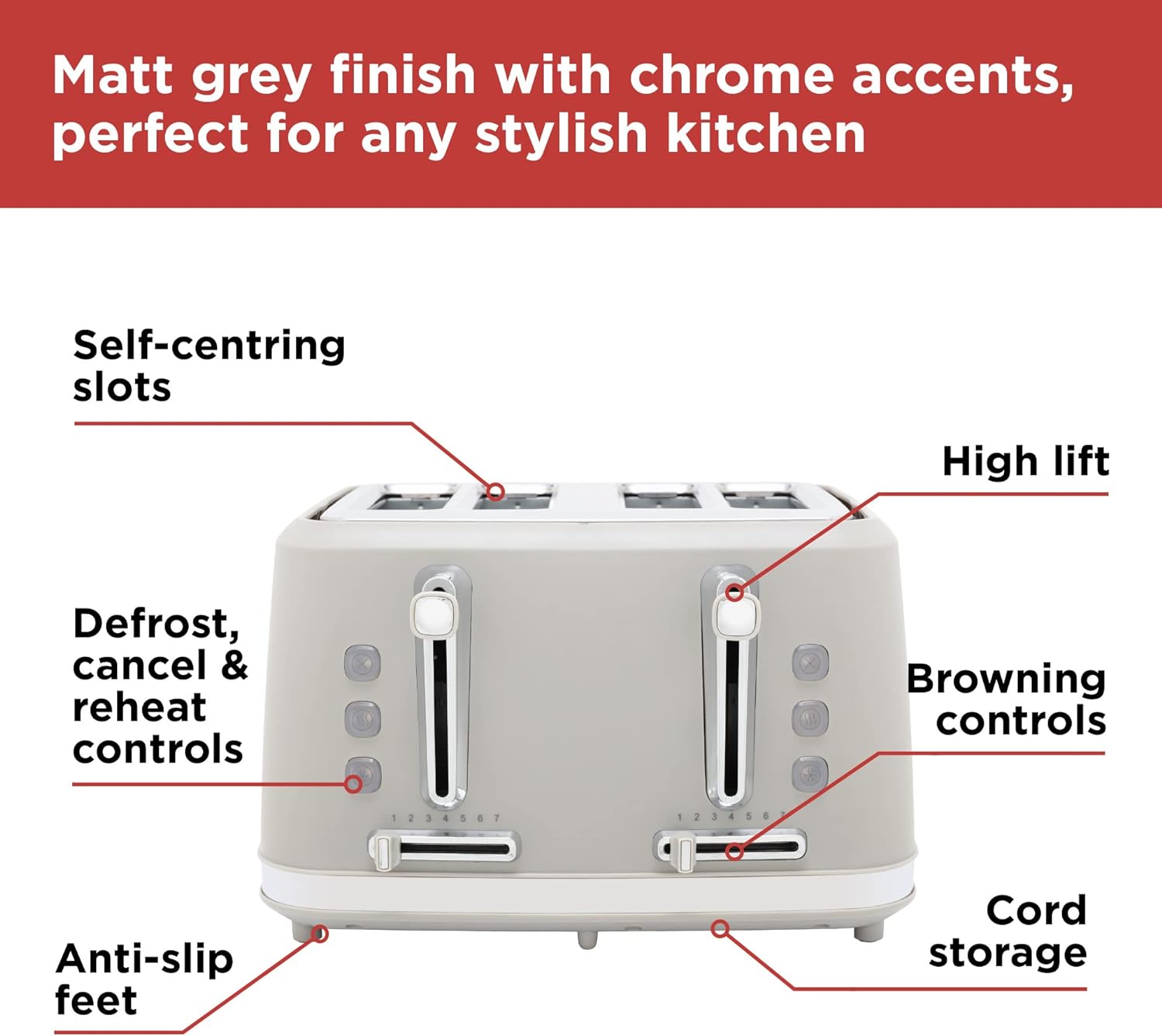 Black & Decker 4 Slice Toaster - BXTO200