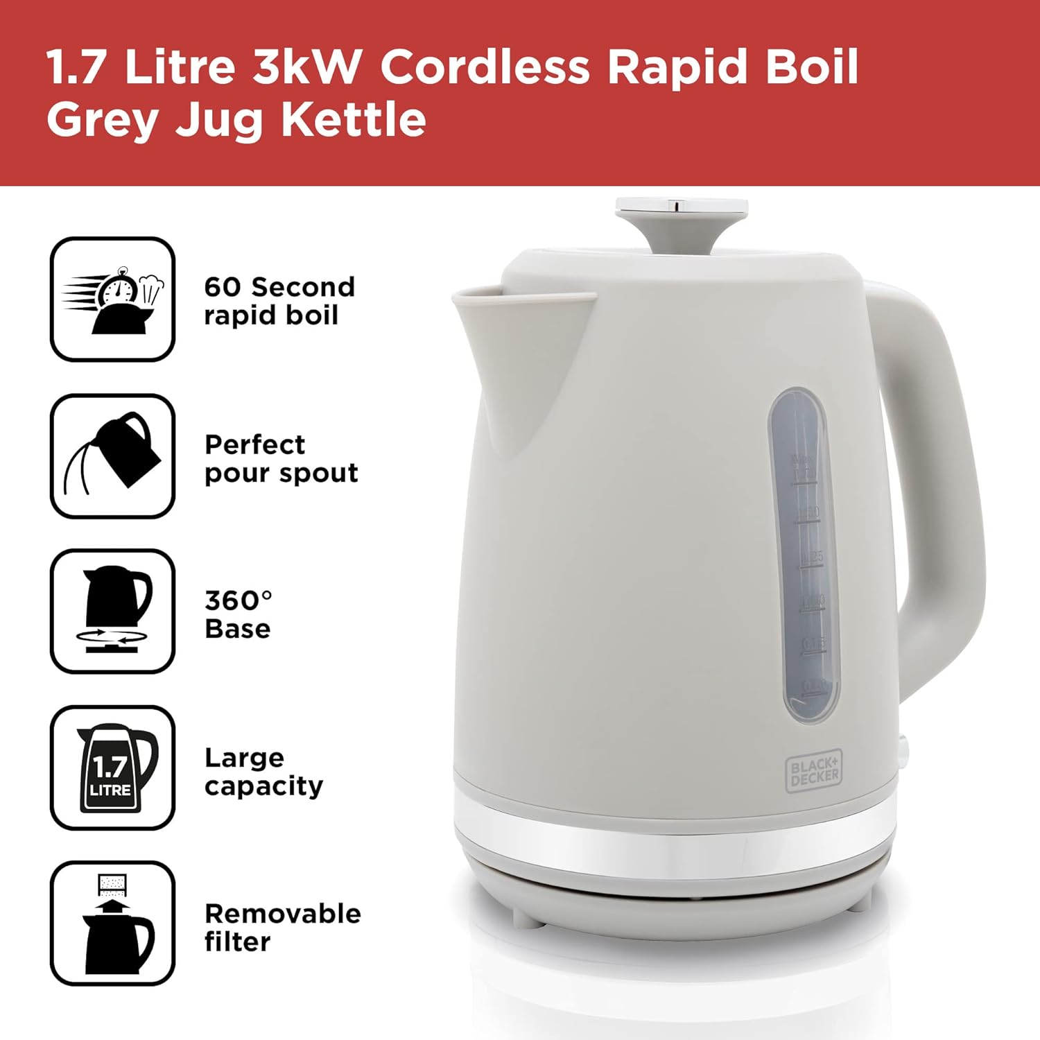 Black & Decker Kettle 1.7L - BXKE1007