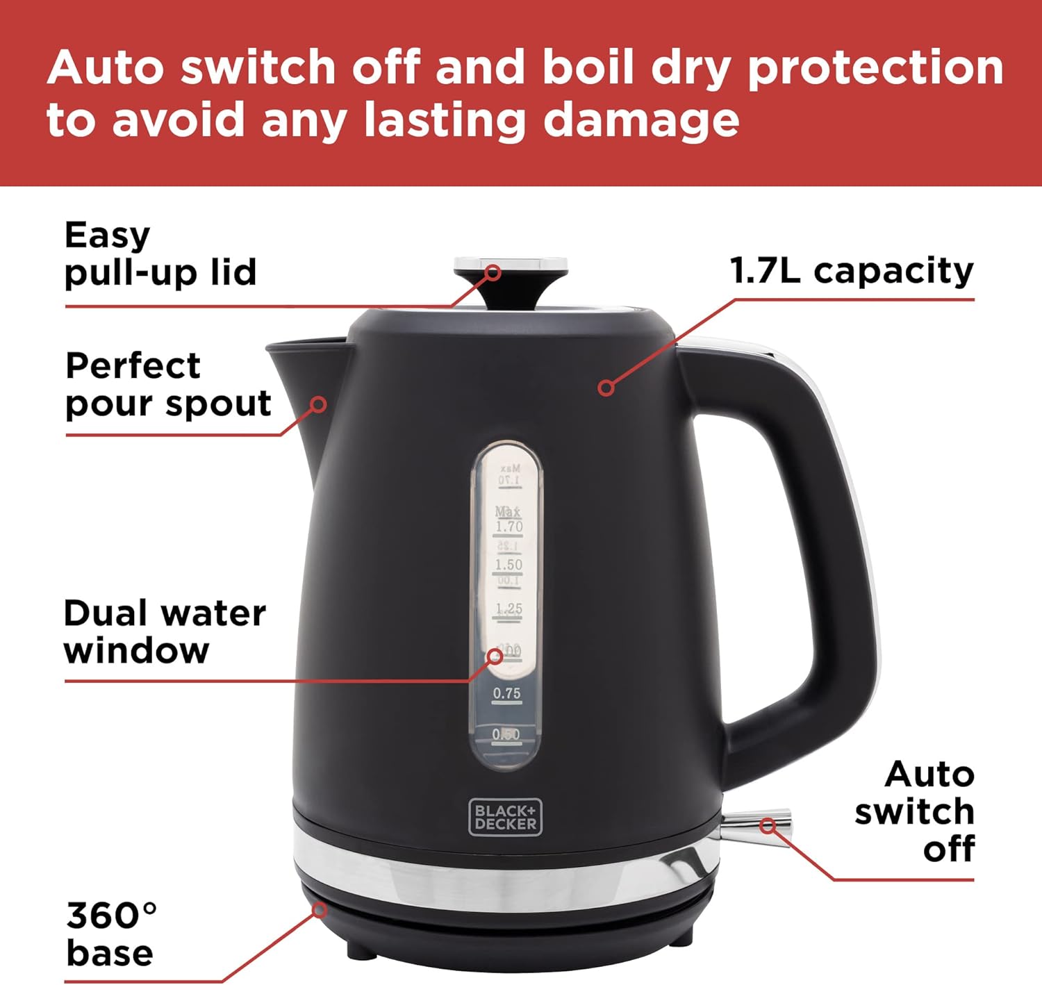 Black & Decker Kettle 1.7L - BXKE1007