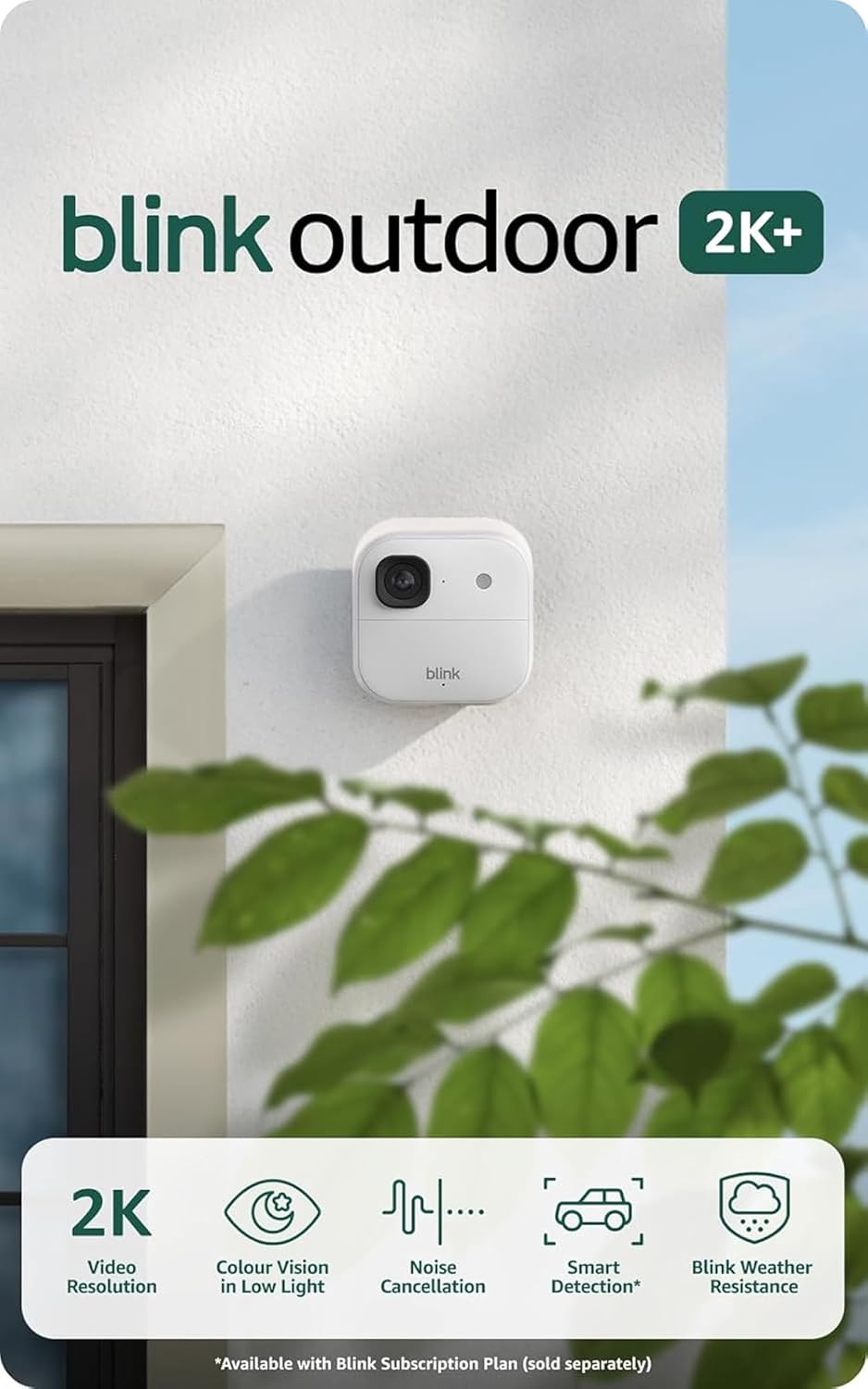 Blink Outdoor Camera 2K+ With Blink Video Doorbell Combo