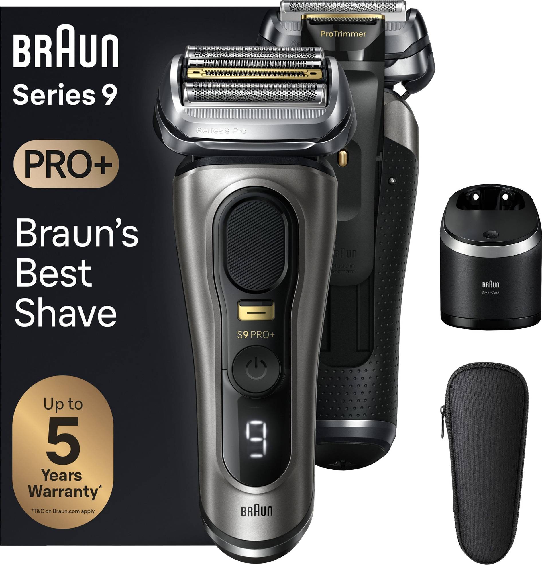 Braun Series 9 Pro+ 9565cc Wet & Dry Foil shaver Trimmer - Graphite