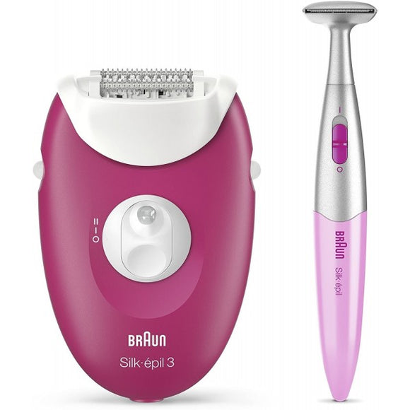 Braun Epilator With Bikini Trimmer | Raspberry Pink- SE3420