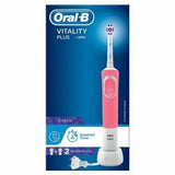 Braun Oral-B Vitality Plus 3D White Clean Electric Toothbrush + Extra Head | Pink