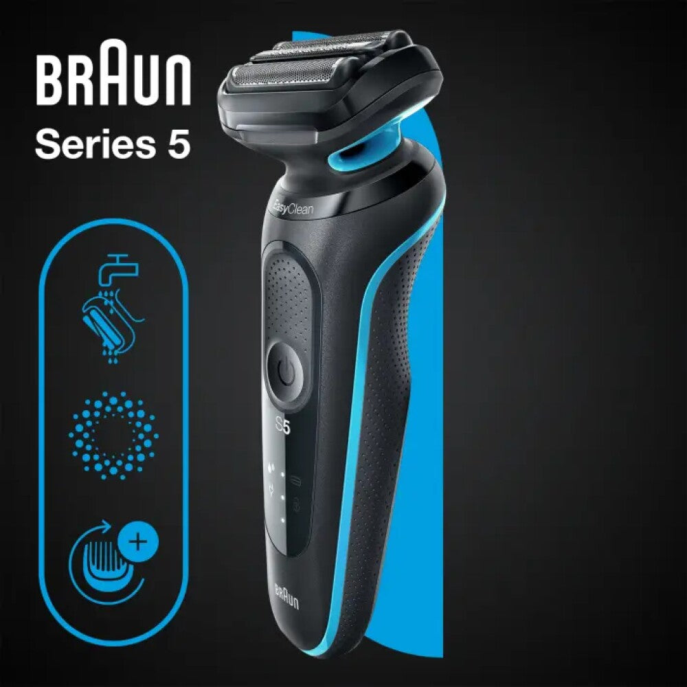 Braun Series 5 Wet & Dry shaver Black/Blue - 51-M1000s