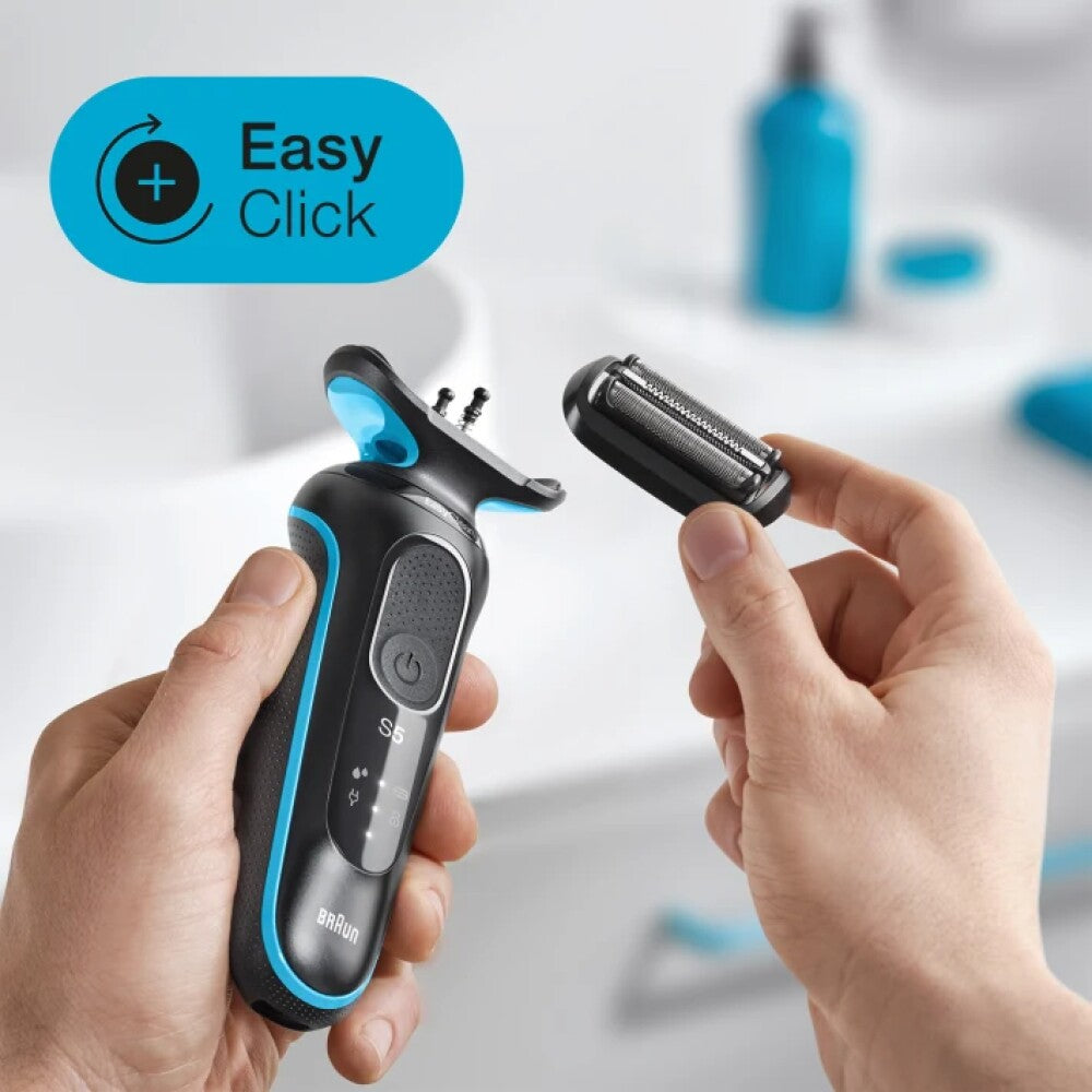 Braun Series 5 Wet & Dry shaver Black/Blue - 51-M1000s