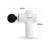 Carmen Massage Mini Portable Massage Gun with 4 Massage Heads White | C82020