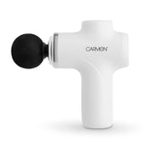 Carmen Massage Mini Portable Massage Gun with 4 Massage Heads White | C82020