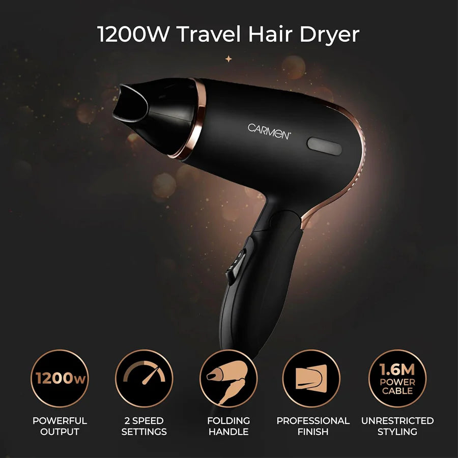 Carmen 1200w Travel Hair Dryer