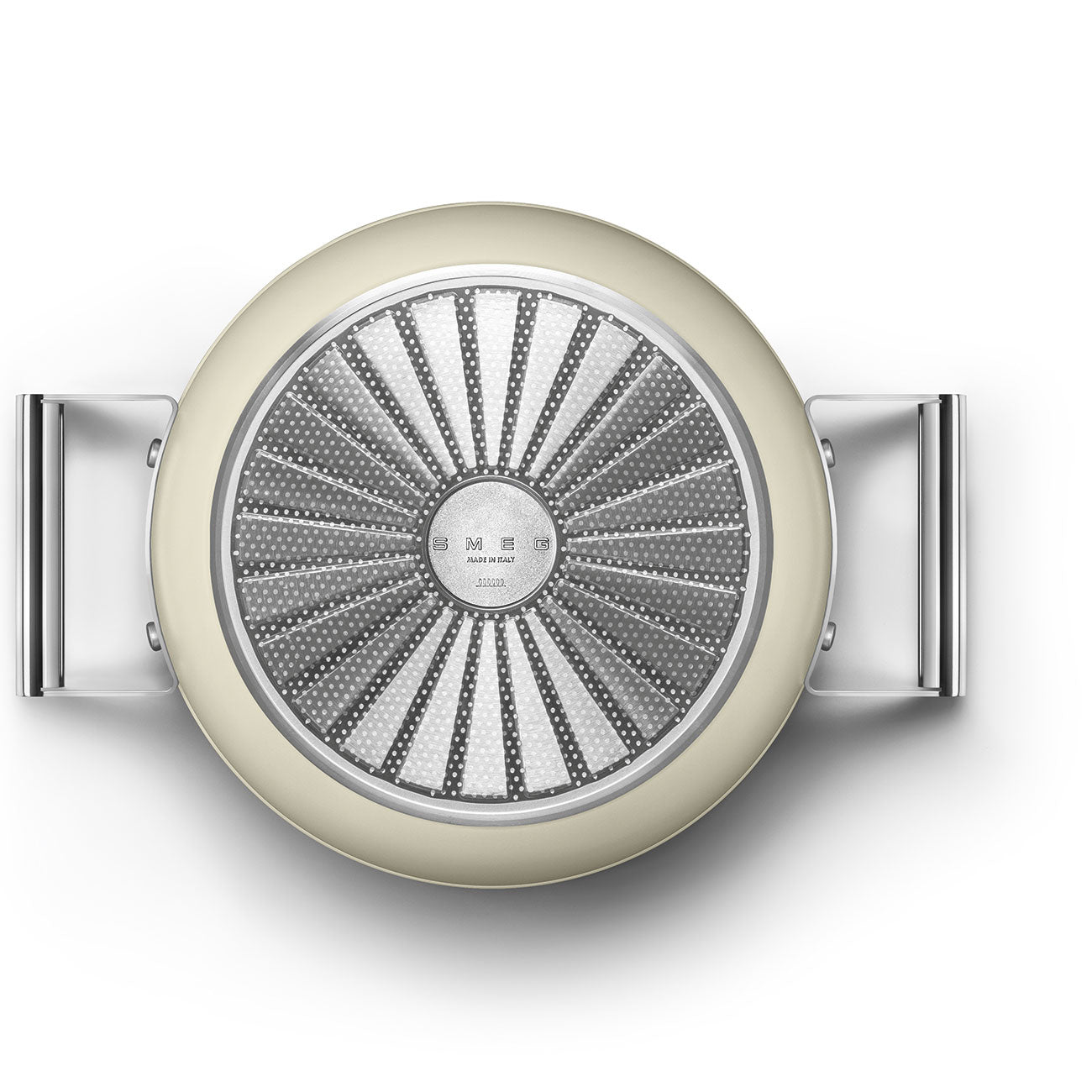 Cacerola antiadherente Smeg de 24 cm con tapa y 2 asas