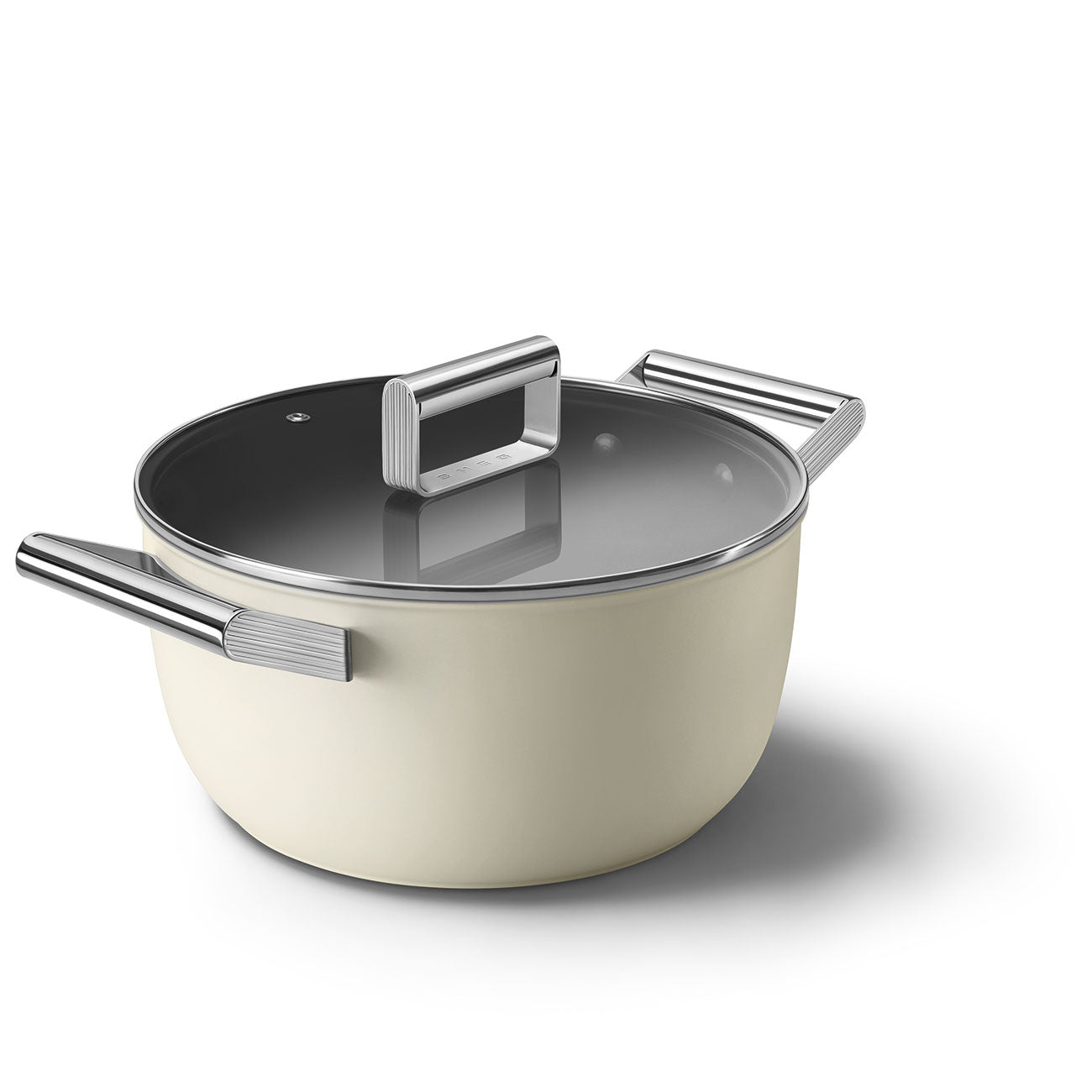 Smeg Non-stick Casserole Dish 24cm With Lid and 2 Handles