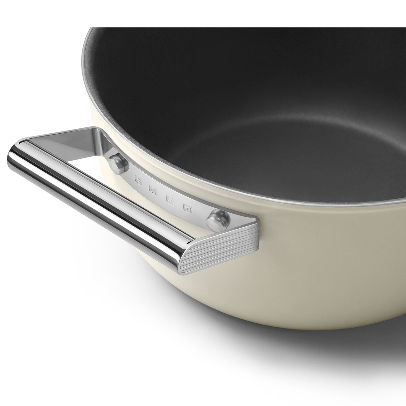 Smeg Non-stick Casserole Dish 24cm With Lid and 2 Handles