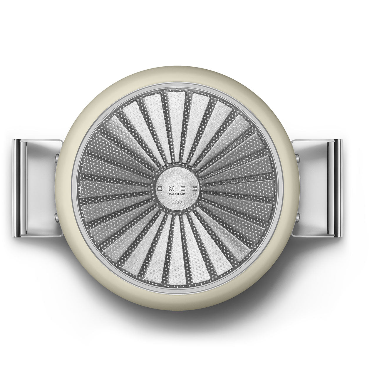 Cacerola antiadherente Smeg de 26 cm con tapa y 2 asas